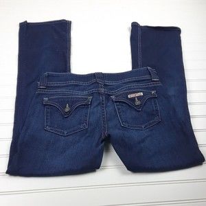 Hudson Women's Size 28 31 Inseam Dark Blue Denim Boot Leg Jeans W170LDAP